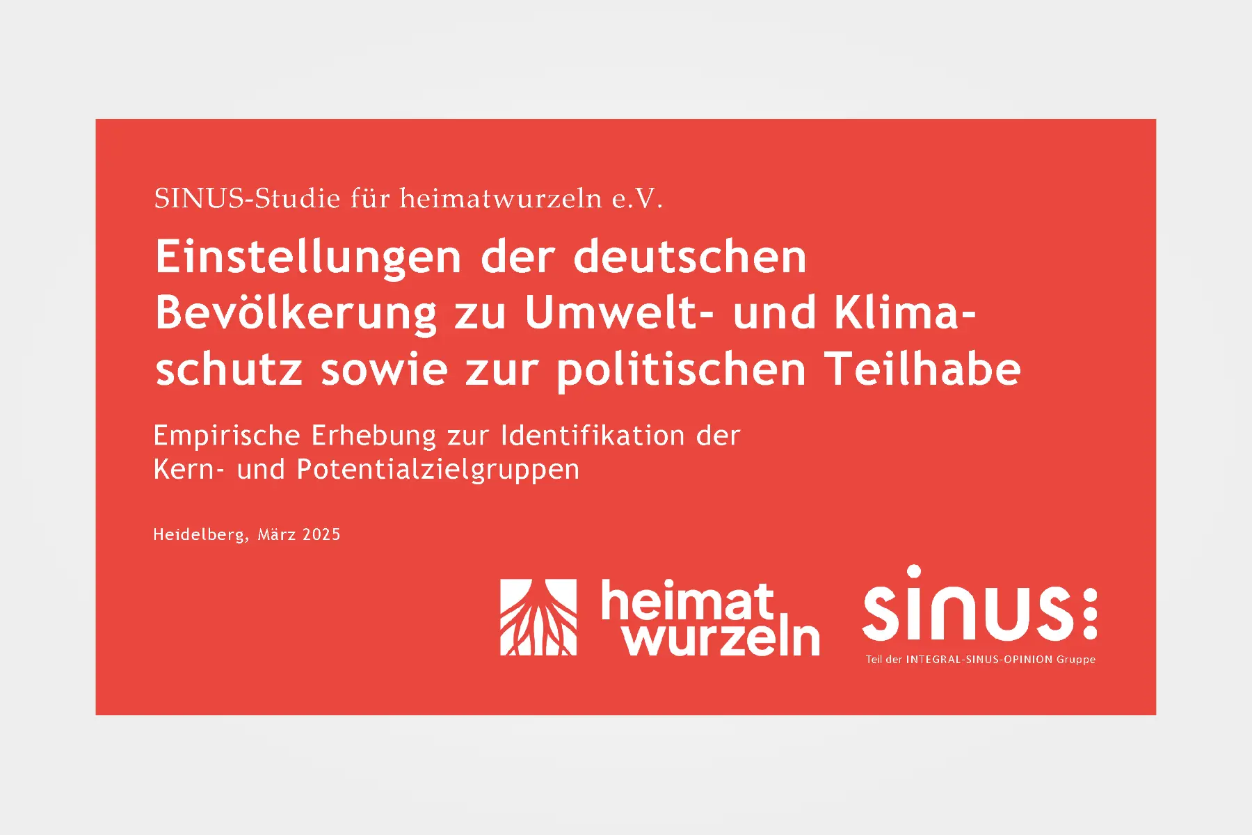 Einstellungen der Deutschen zu Umwelt- und Klimaschutz